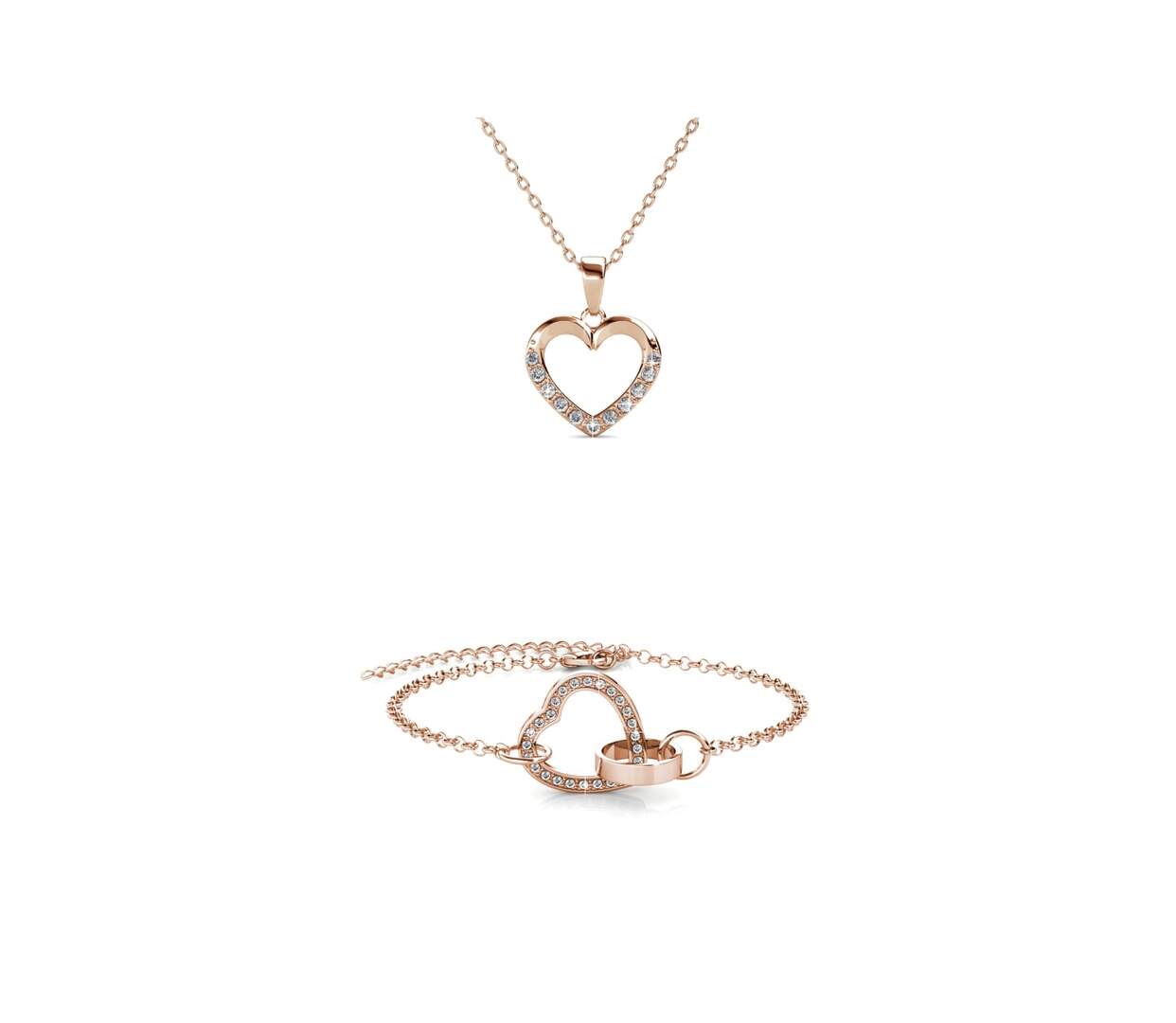 Parure et Coffret Locked Heart Necklace, Cristal d'Autriche-1