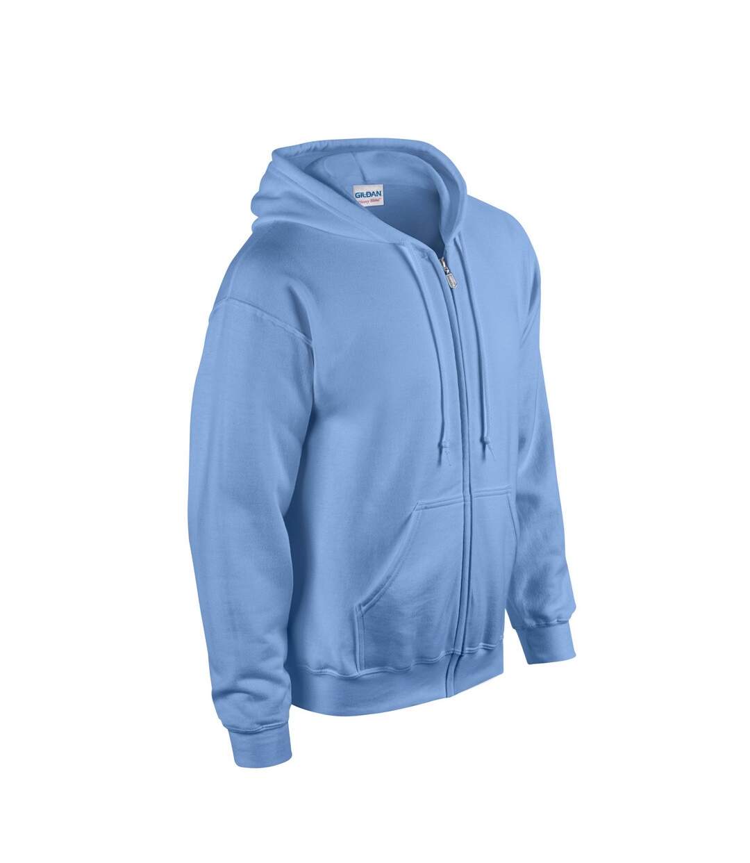 Mens Heavy Blend Full Zip Hoodie Carolina Blue Gildan-3