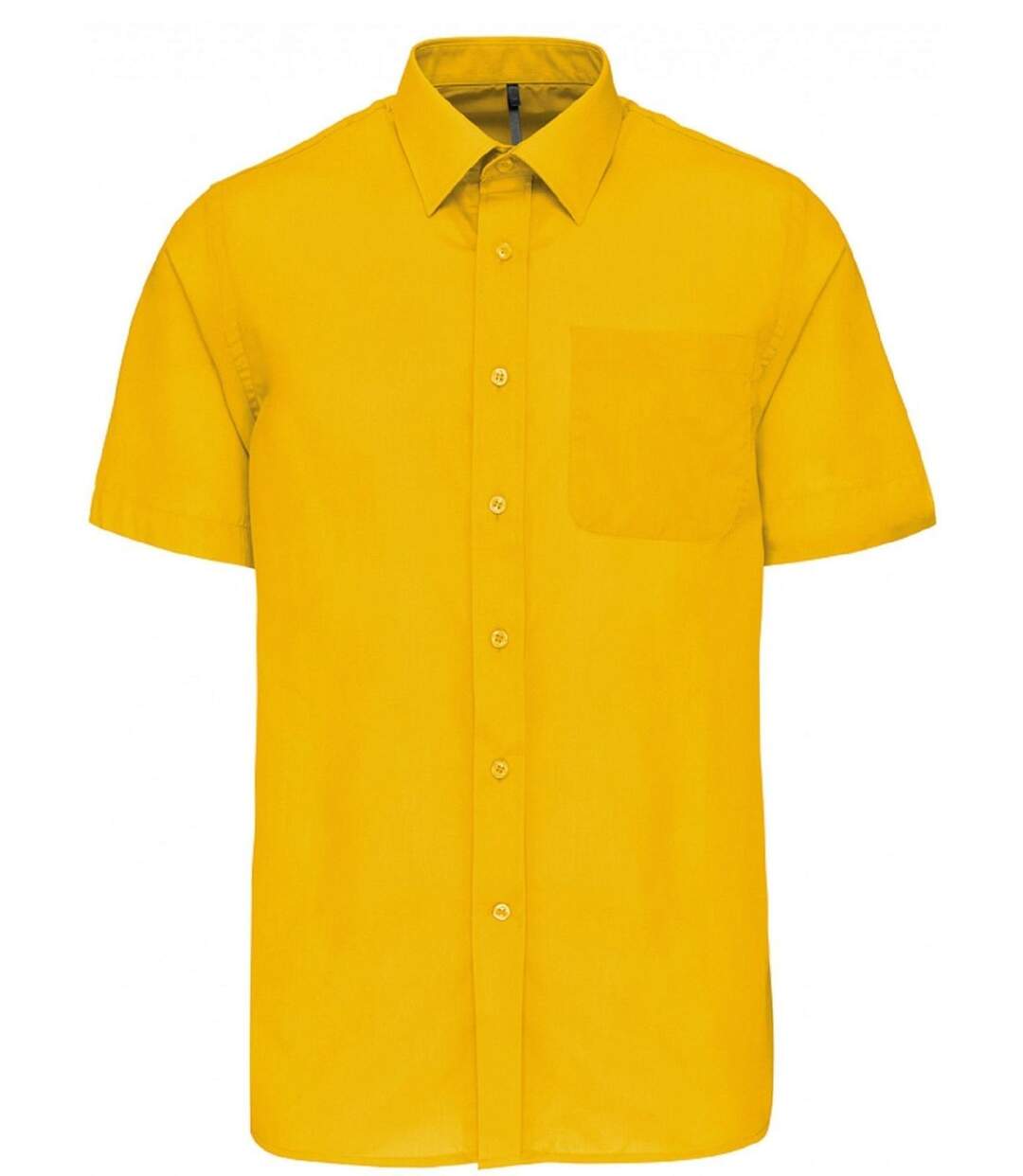 Chemise popeline manches courtes - K551- jaune - homme