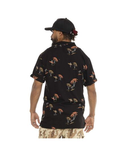 Chemise homme manches courtes en viscose imprimée Waves Vondutch