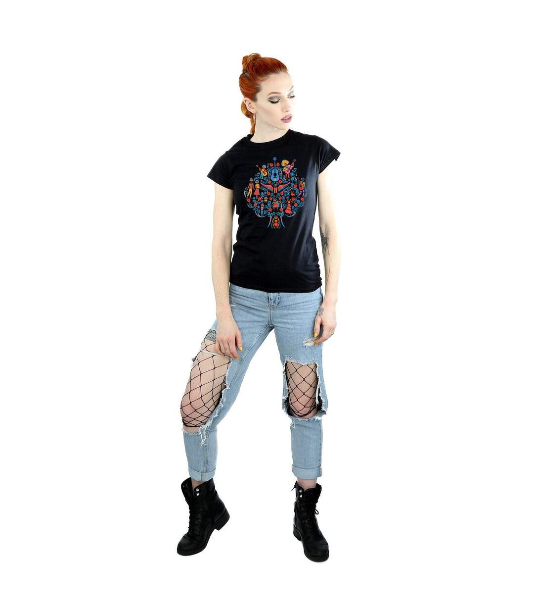 Disney - T-shirt COCO TREE PATTERN - Femme (Noir) - UTBI14325-4