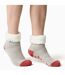 Ladies Non Slip Thermal Low Cut Ankle Slipper Bed Socks with Grips-5