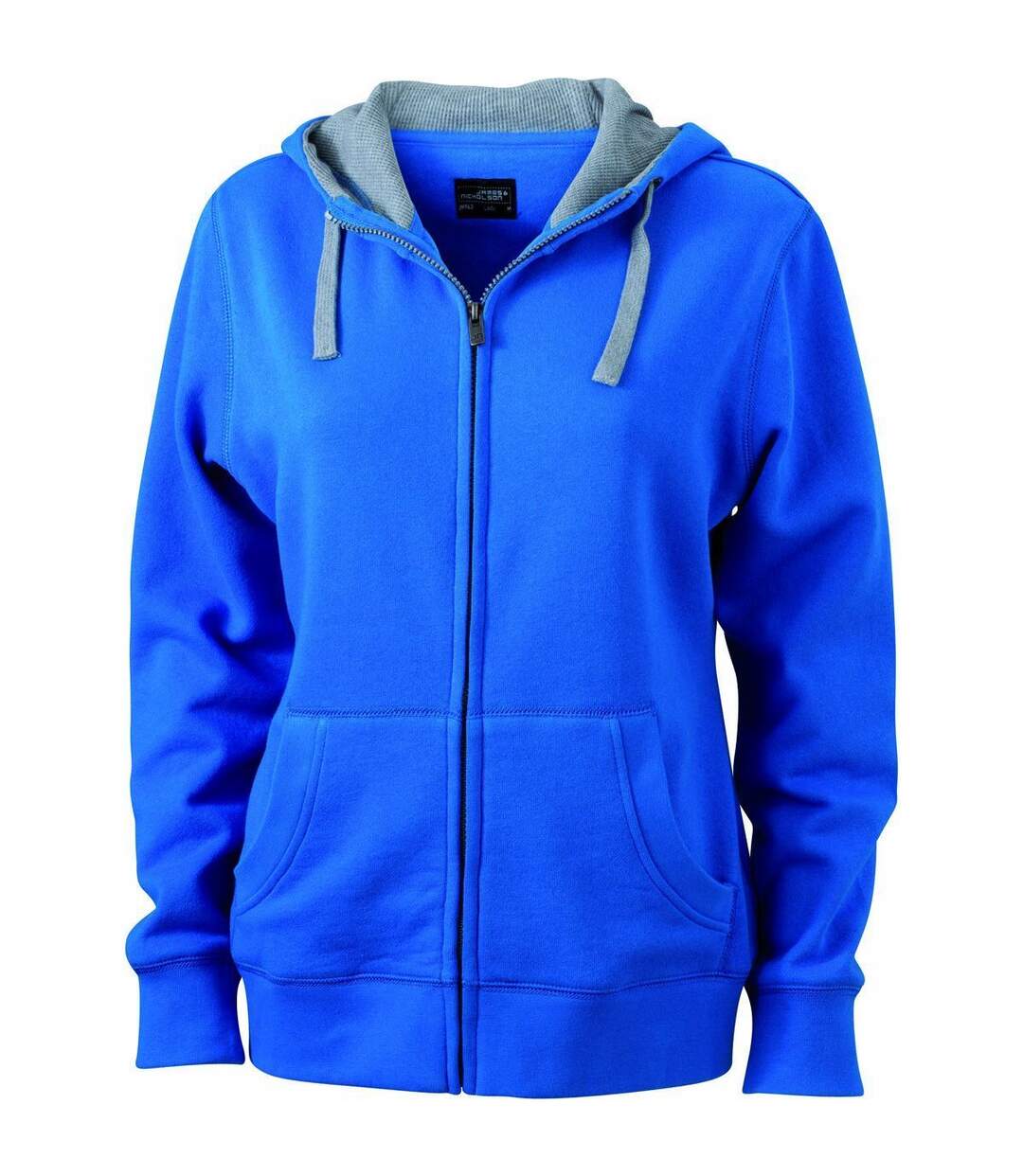 Sweat zippé à capuche femme - JN962 - bleu cobalt-1