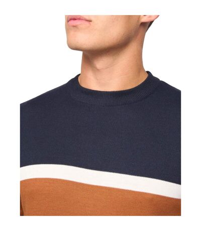 Mens Easedale Knitted Crew Neck Jumper Grey Marl Bewley & Ritch