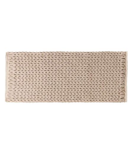 Tapis de Salle de Bain Tissé Épais 50x120cm Naturel