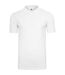 Build Your Brand Mens Pique Fitted Polo Shirt (White)