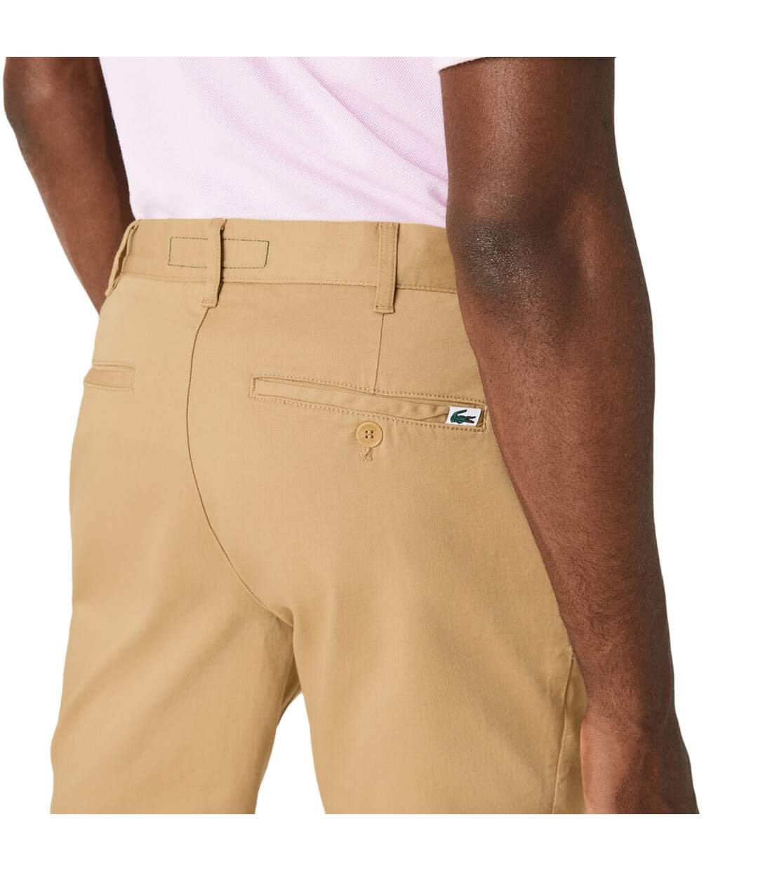 Mens Gabardine Slim Shorts Beige Lacoste-4