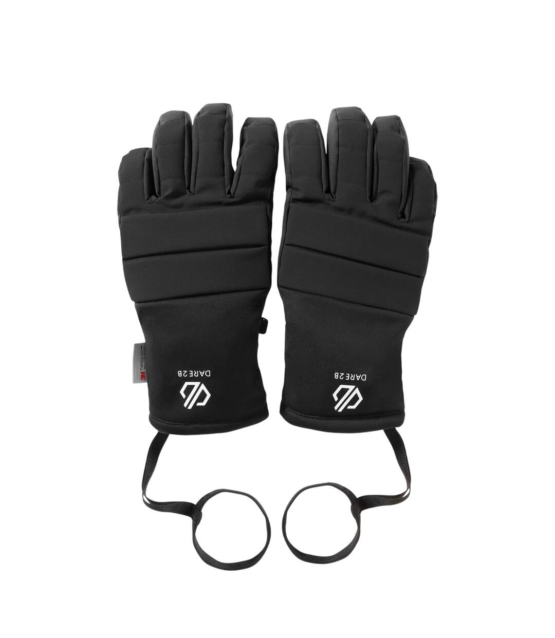 Gants De Ski À Poignets Élastiqués Motif/style Logo Freeride Adulte Noir Dare 2B-1