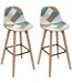 Set de 2 tabourets de bar patchwork