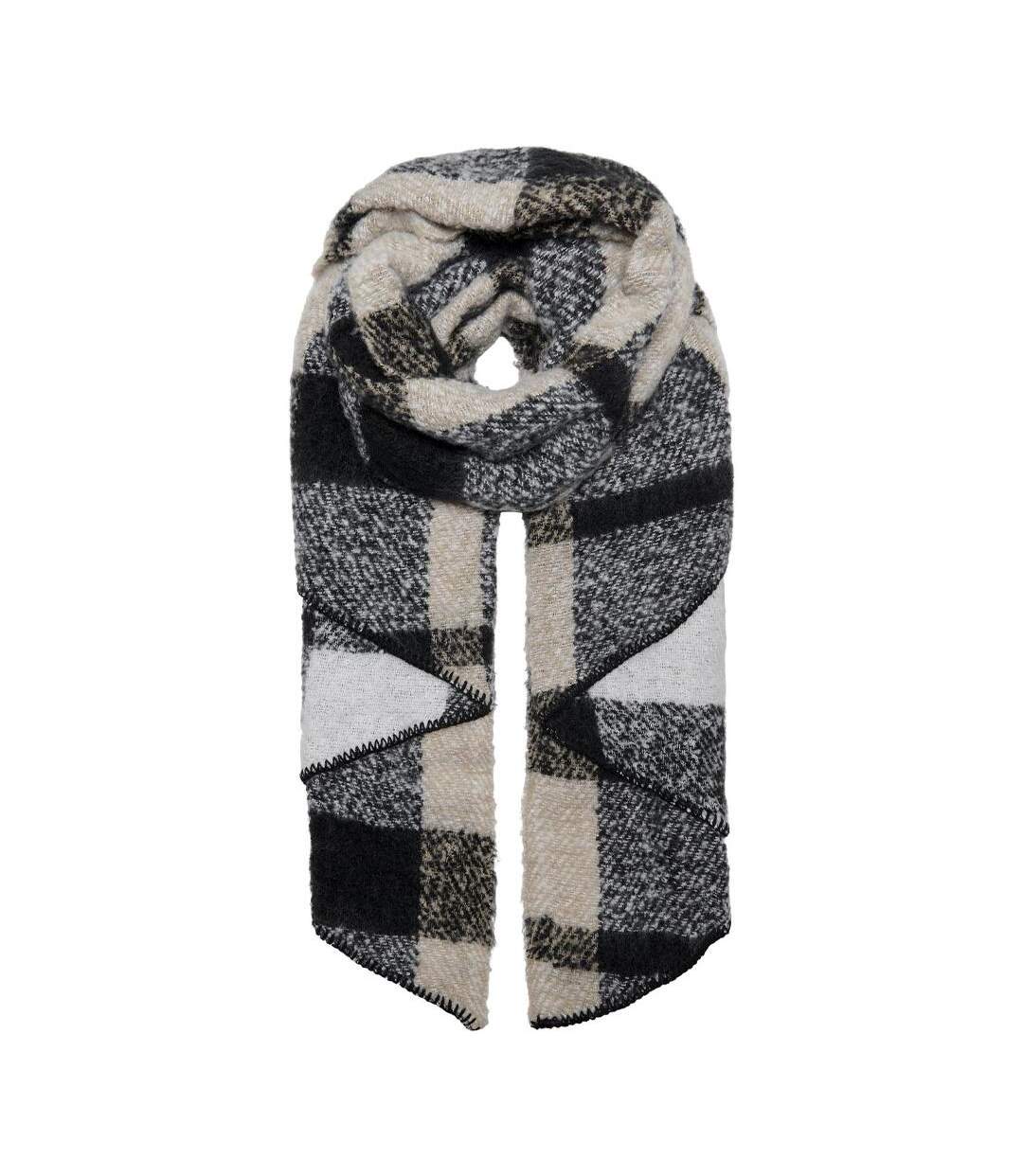 Écharpe noire/gris à motifs femme only lima-1