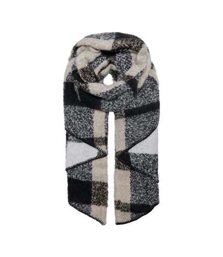 Écharpe noire/gris à motifs femme only lima