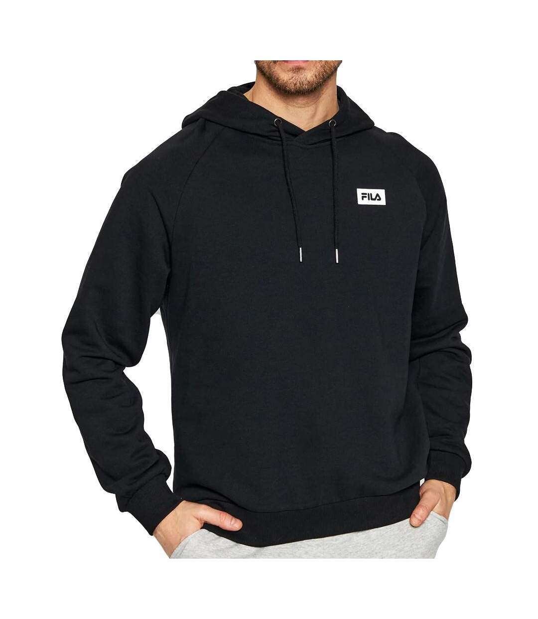 Sweat à capuche noir homme fila belfort-1