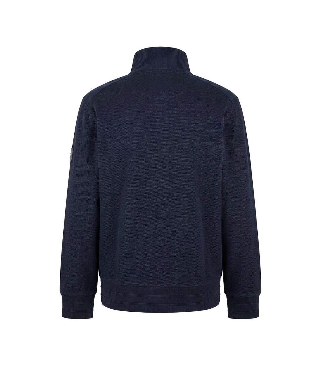 Mens Sidney Quarter Zip Regular Long-sleeved Sweatshirt Dark Blue Boss-2