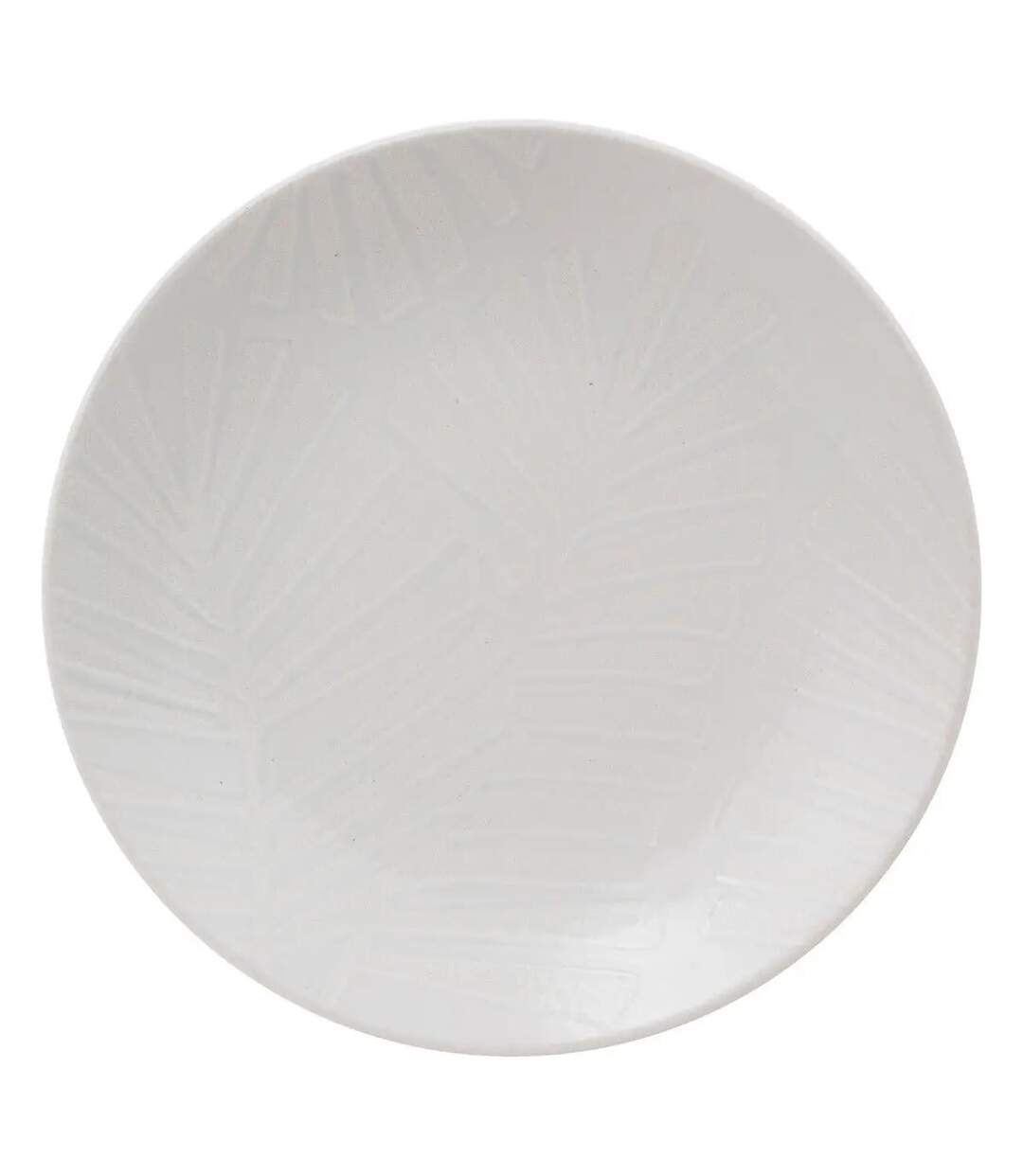 Lot de 6 Assiettes à Dessert Leaf 20cm Blanc-1