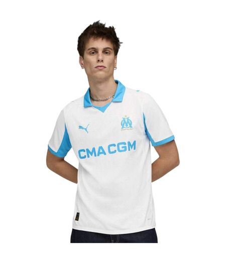 Unisex Adult 25/26 Olympique De Marseille Fc Home Jersey White Blue Puma