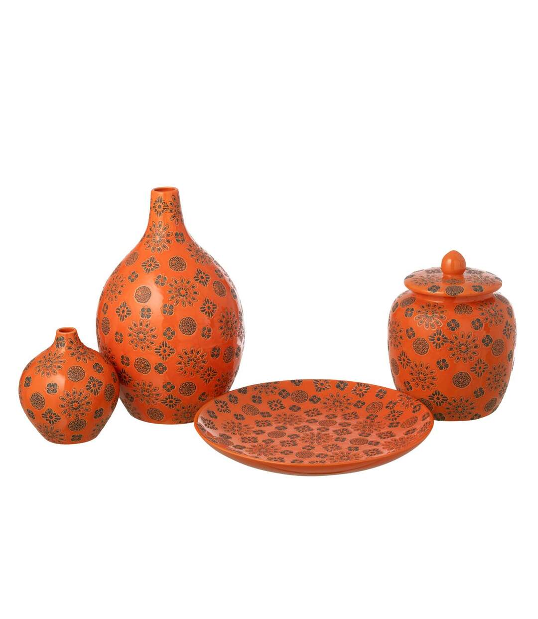 Coupelle Déco en Porcelaine Billy 37cm Orange-2