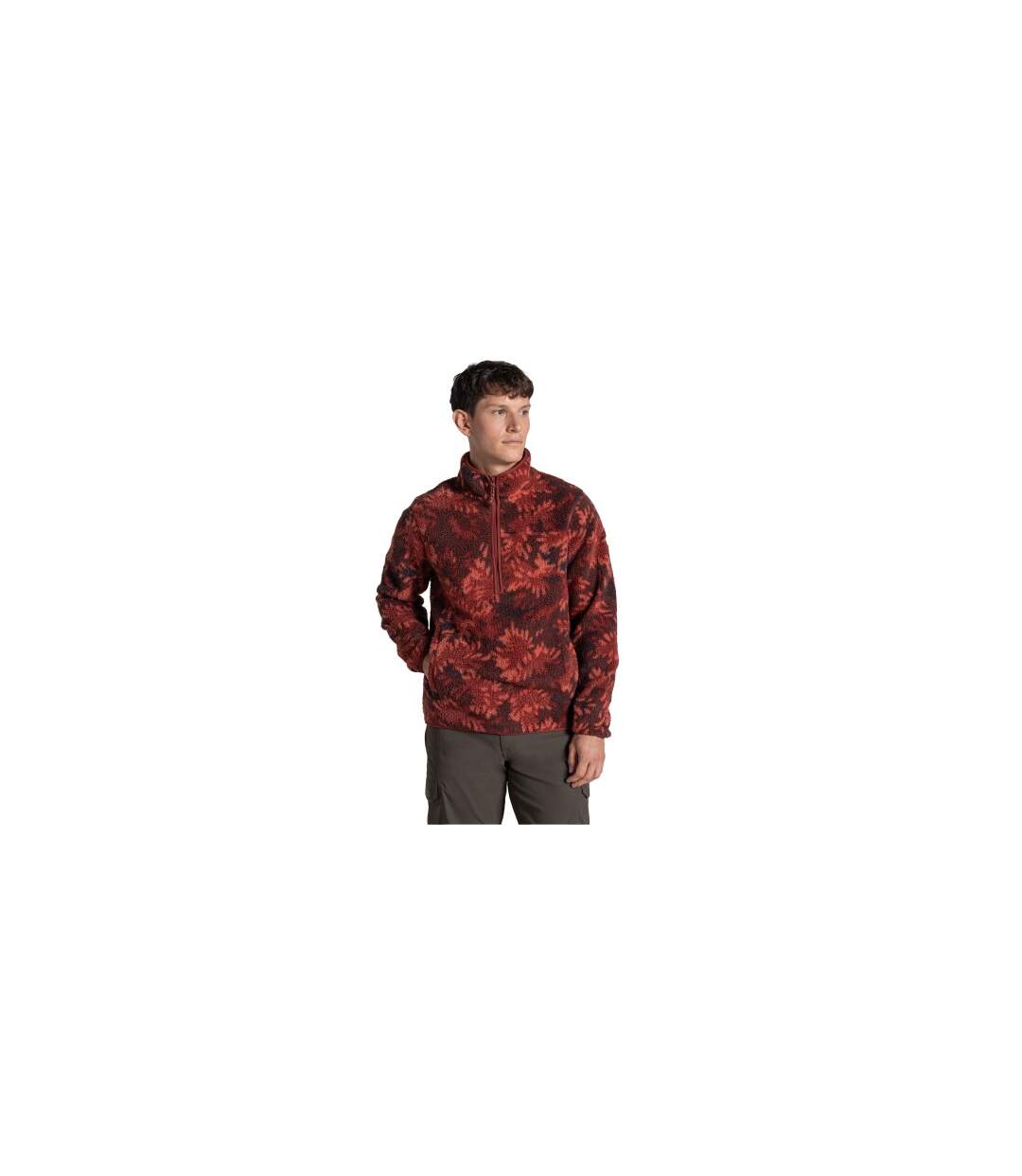 Haut Polaire Motif/style Feuille Tatton Homme Jaspe Rouge Craghoppers-1