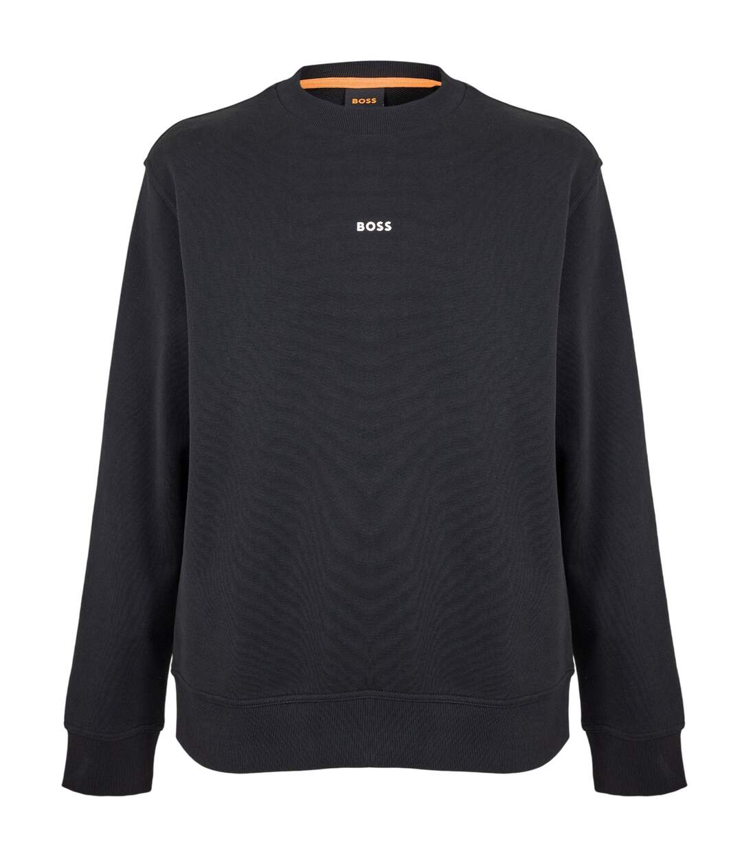 Mens Wesmallcrew Logo Sweatshirt Black Boss-1
