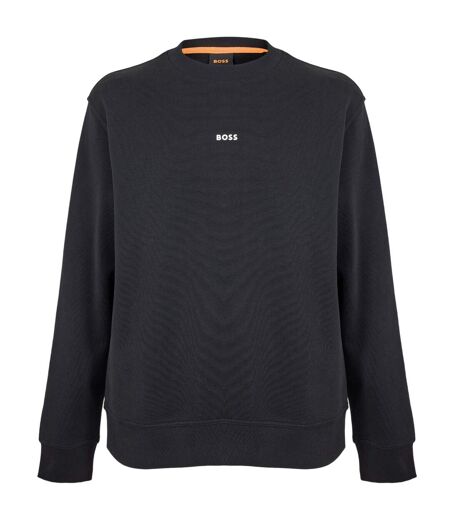 Mens Wesmallcrew Logo Sweatshirt Black Boss