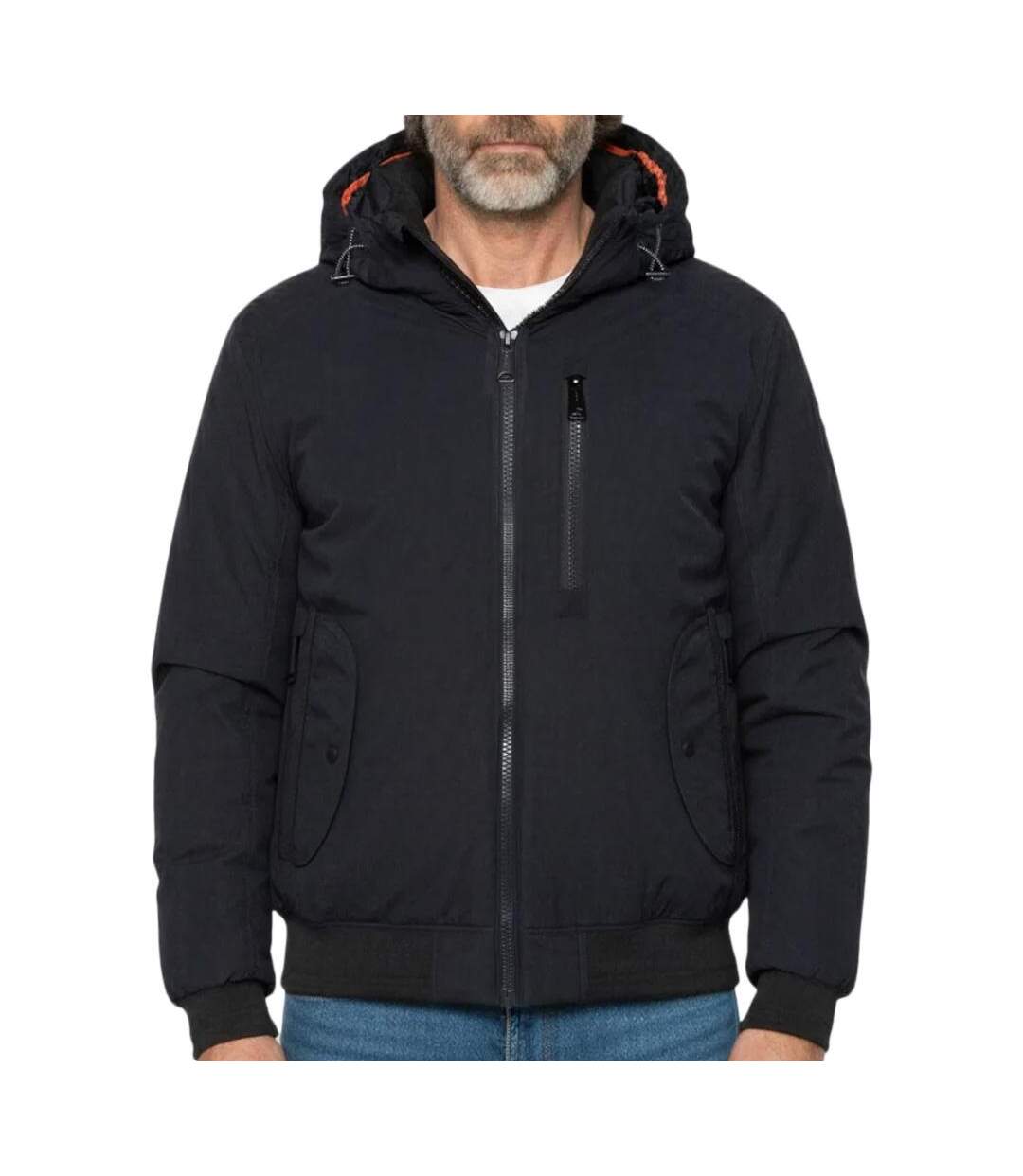 Blouson marine à capuche schott dylan-1