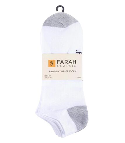 Farah - 5 Paires Chaussettes Courtes Bambou Coupe Basse Hommes Respirantes