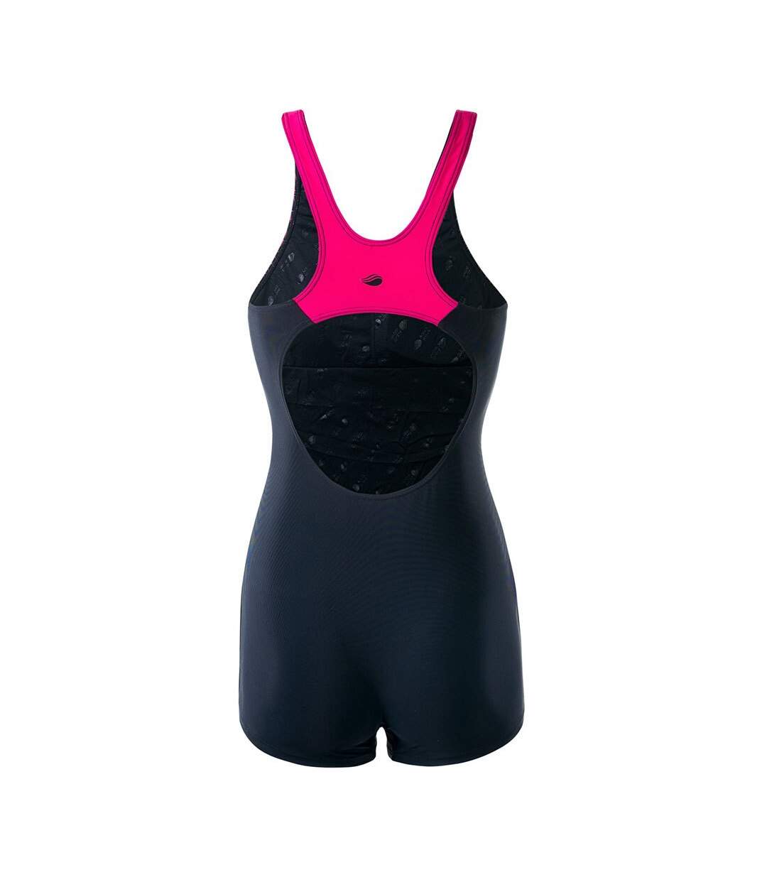 Maillot De Bain 1 Pièce Qarakuma Femme Noir Framboise Rose Vif Aquawave-3