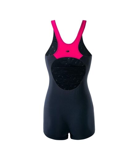 Maillot De Bain 1 Pièce Qarakuma Femme Noir Framboise Rose Vif Aquawave