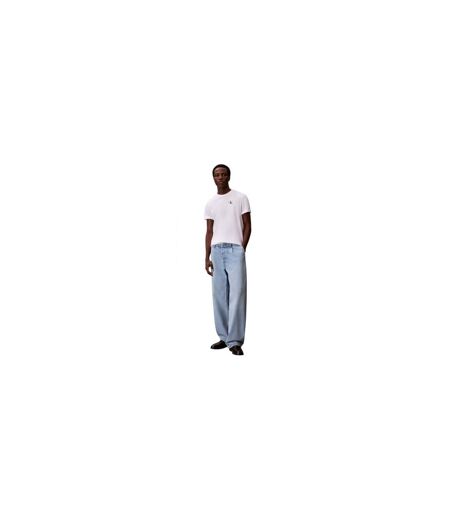 Mens Mono Back Print Regular T-shirt Bright White Calvin Klein