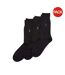 Pack Of 3  Unisex Adult Mercerised Cotton Crew Socks  Black Ralph Lauren-1