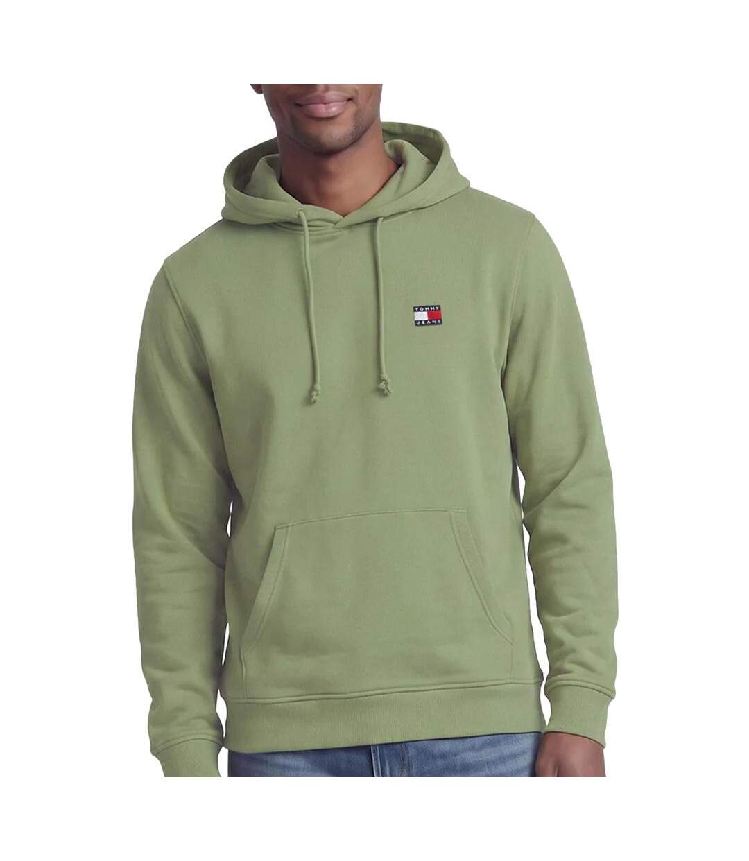 Sweat vert homme tommy hilfiger badge-1