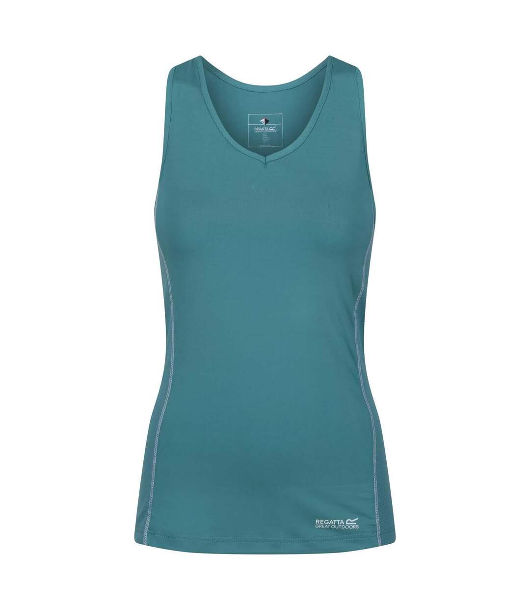 Womens/ladies Varey Extol Wicking Stretch Active Vest Top Blue Regatta-3