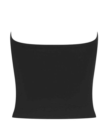 Womens/ladies bandeau top black SF