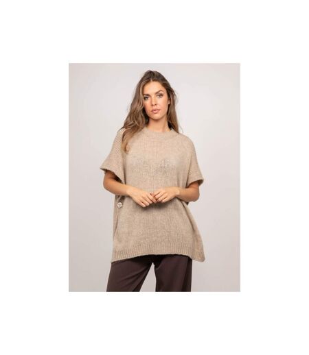 Pull oversize manches courtes grosse maille KIREVE - Dona X Lisa