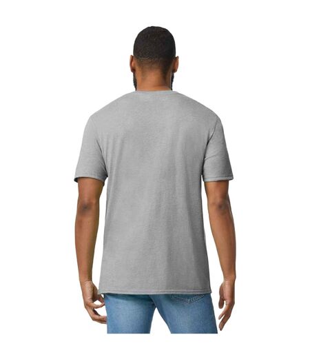 Mens softstyle v neck t-shirt sport grey Gildan
