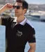 Men's Black Sporty Polo Shirt-2