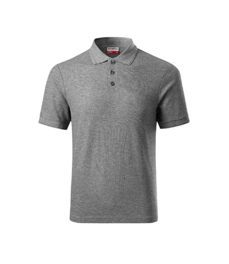 Mens Reserve Pique Work Polo Shirt Dark Grey Melange Melange Rimeck