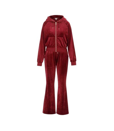 Ensemble Ensemble De Survêtement Manches Longues Raglan Femme Bordeaux Miso