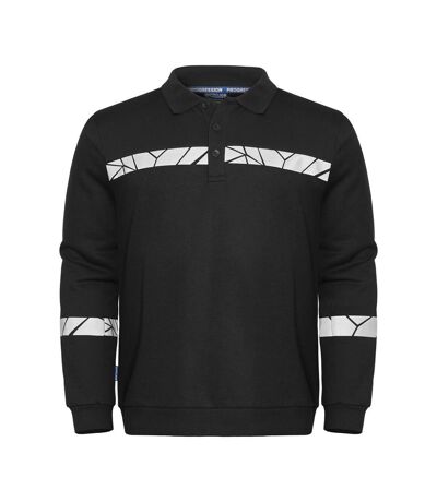 Mens Progression Hi-vis Polo Sweatshirt Black Projob