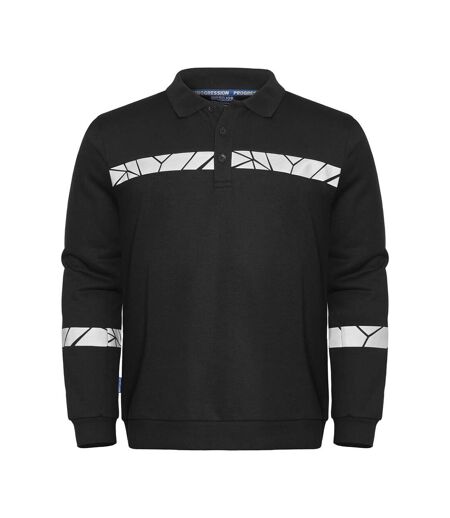 Mens Progression Hi-vis Polo Sweatshirt Black Projob