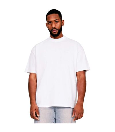 Casual Classics Mens Ringspun Cotton Extended Neckline Oversized T-Shirt (White) - UTAB600