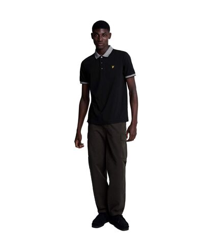 Polo homme noir vif / blanc Lyle & Scott Lyle & Scott