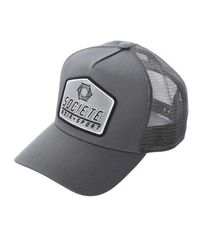 Casquette Trucker Sport Motif/style Logo Plate Gris Noir Societe Noir