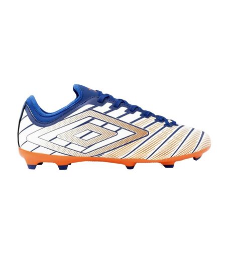 Unisex adult velocita elixir club football boots white/deep surf/vermillion orange Umbro