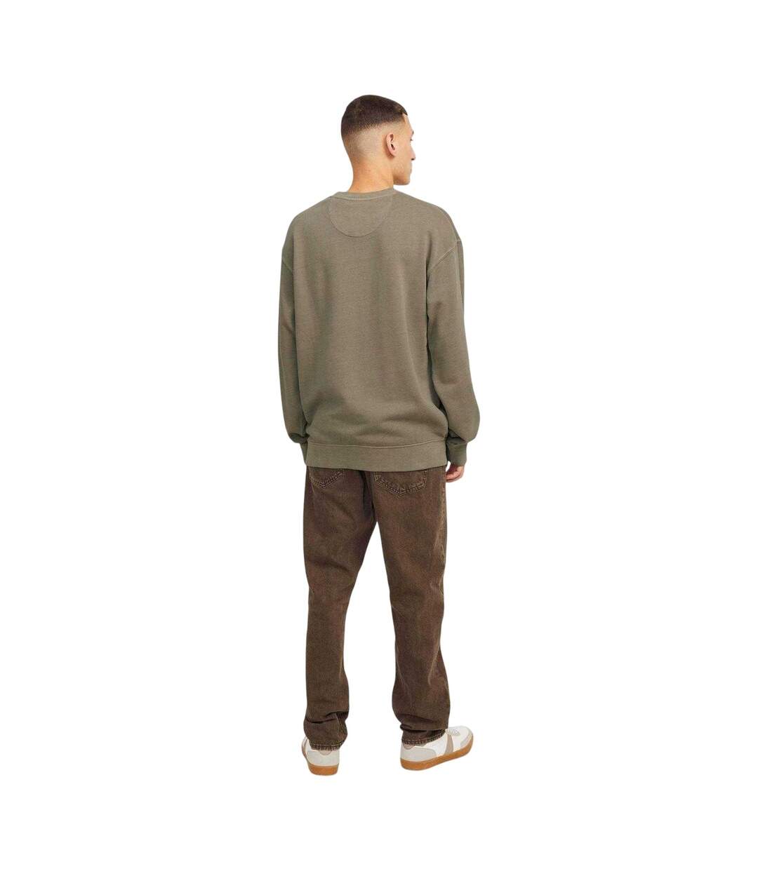 Unisex Adult Faded Drop Shoulder Sweatshirt Silver Sage Jack And Jones-3