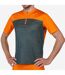 Maillot De Cyclisme Manches Courtes Sentiero Homme Vert Foncé Orange Bicycle Line-4