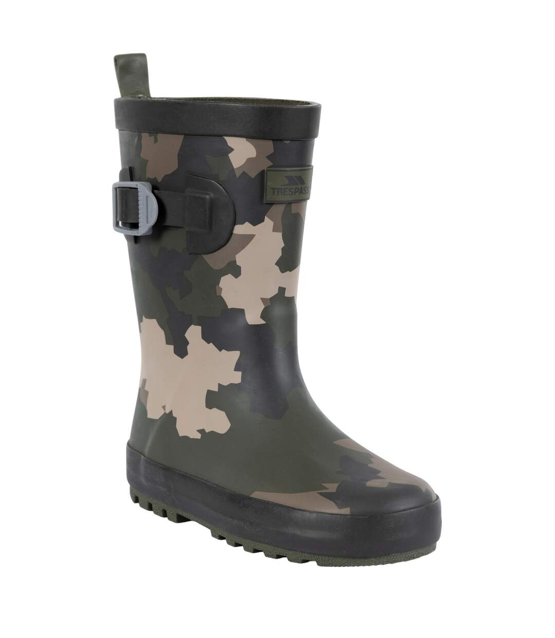 Trespass - Bottes de pluie PUDDLE - Enfant (Vert / Marron / Noir) - UTTP5971-1