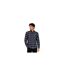 Mens Plaid Regular Long-sleeved Shirt Blue Black Hugo Boss-1