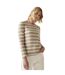 T-shirt Manches Longues Motif/style À Rayures Federica Femme Beige Beige Clair Regatta-1