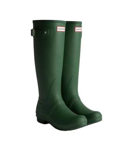 Bottes De Pluie Motif/style Tartan Original Tall Femme Vert Foncé Hunter
