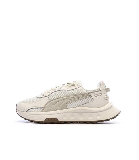 Chaussures de running beige femme puma wild rider futurism